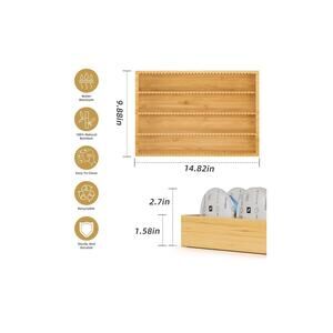 Bamboo Coffee Pod Storage Holder Drawer Insert for Counter Compatible Nespres...